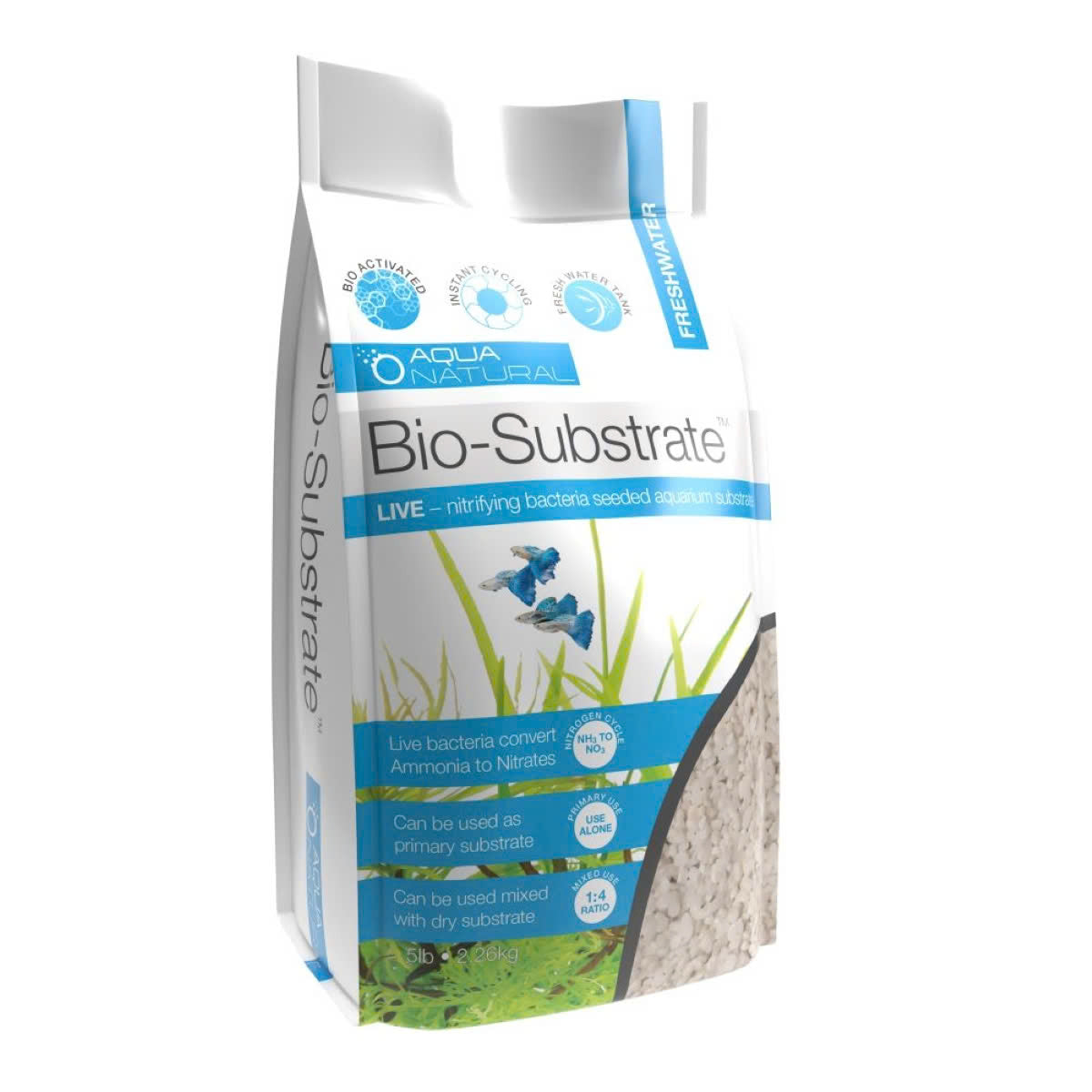Pisces USA Aqua Natural Bio-Live Substrates Ice White