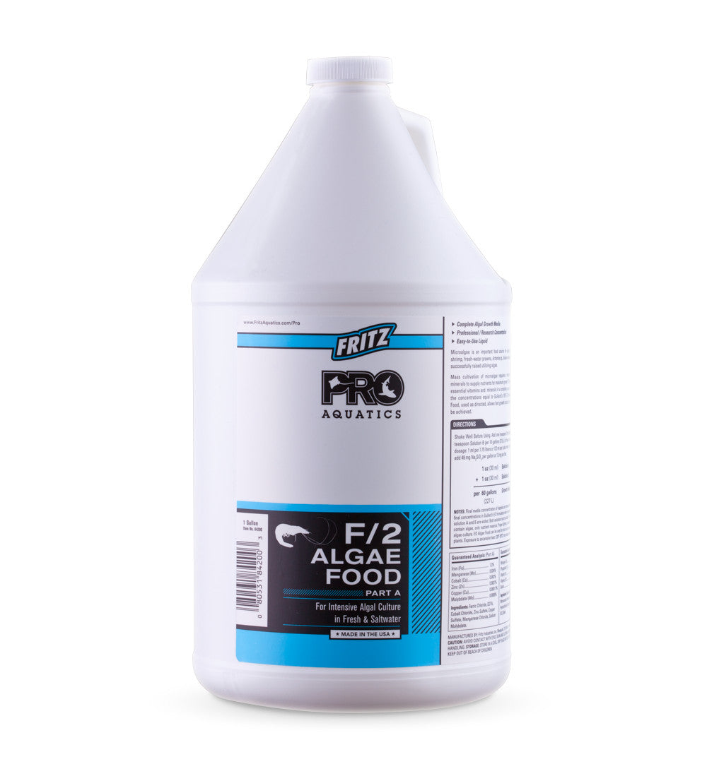 Fritz Pro Aquatics F/2 Algae Food part A 1 Gallon for sale | Splashy Fish