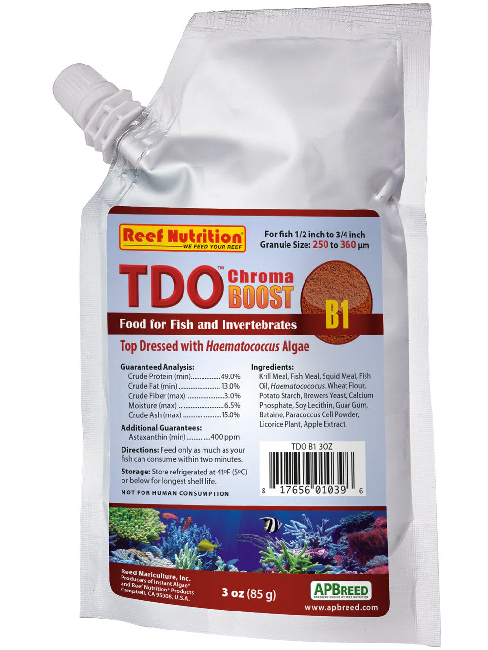 Reef Nutrition TDO Chroma BOOST B1 3oz For sale | Splashy Fish