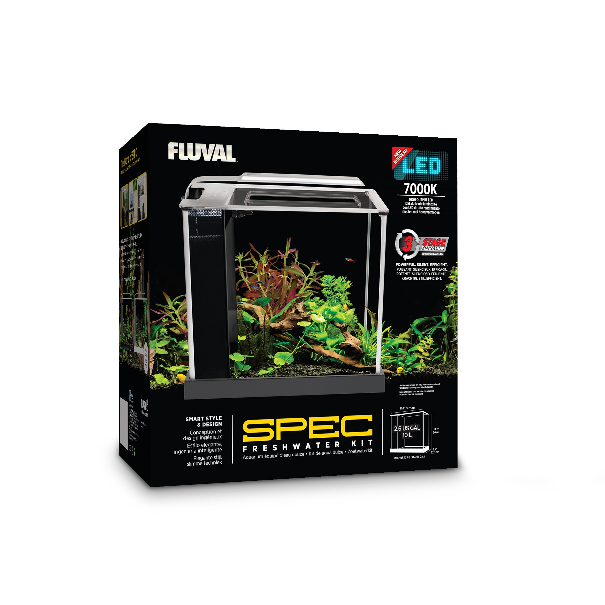 2.5 Gallon Nano Fish Tank Aquarium For Beginner | Fish Tank with built in filter and light | All in One Aquarium Fish Tank| All in One Fish Tank