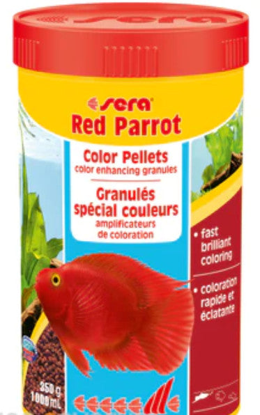 SERA RED PARROT SPECIAL GRANULATE FOR PARROT CICHLIDS 1000ML / 330G FISH FOOD for sale |Splashy Fish