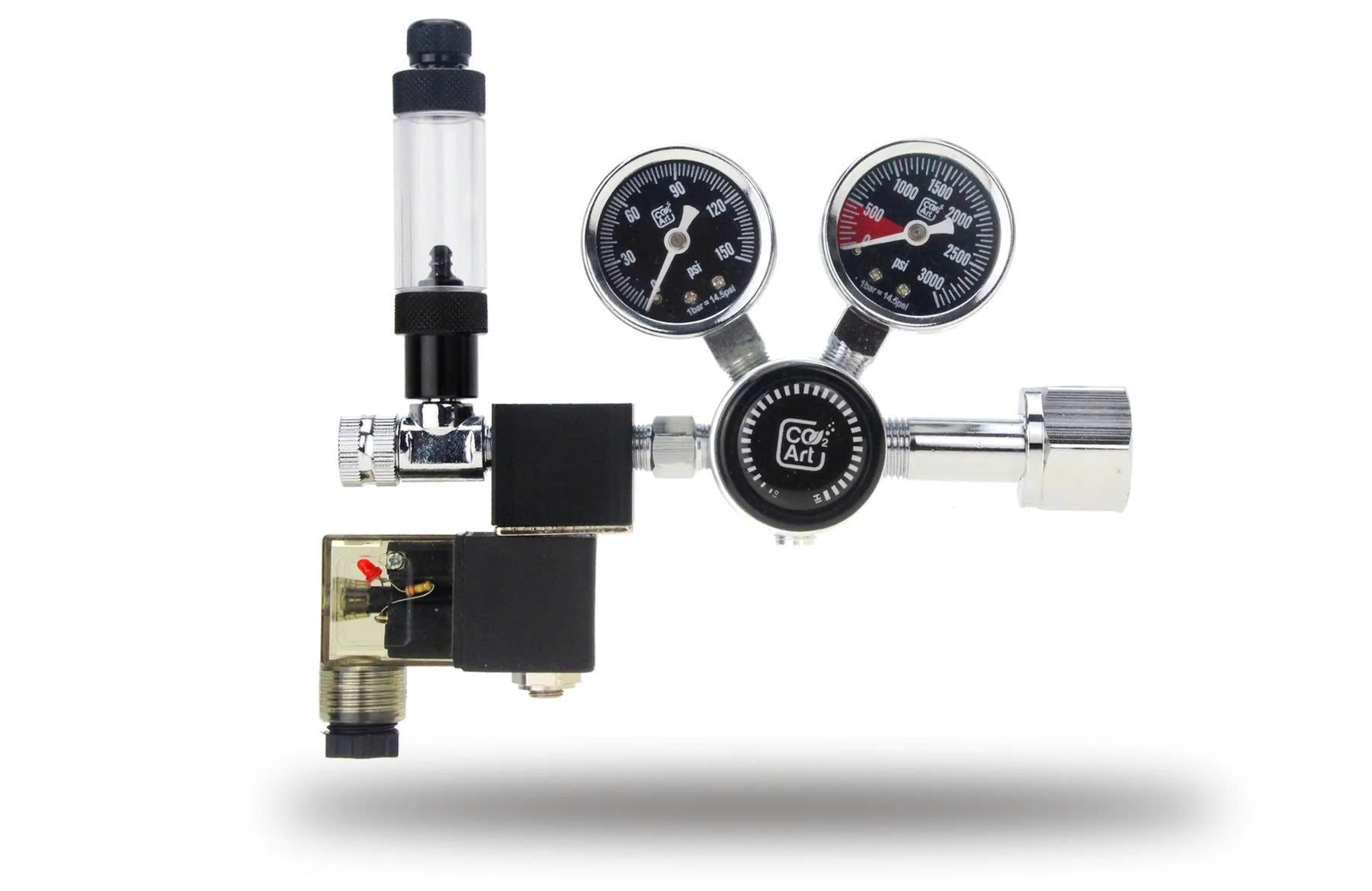 Co2Art Aquarium CO2 Dual Stage Regulator with Integrated Solenoid
