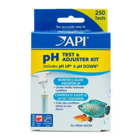 API pH TEST & ADJUSTER KIT 250-Test Freshwater Aquarium Water pH Test and Adjuster Kit For Sale | Splashy Fish