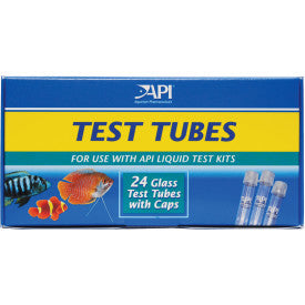 API REPLACEMENT TEST TUBES WITH CAPS For Any Aquarium Test Kit Including API Freshwater Master Test Kit 24-Count Box For Sale | Splashy Fish