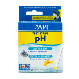 API pH TEST STRIPS Freshwater and Saltwater Aquarium Water test strips 25-Count Box For Sale | Splashy Fish