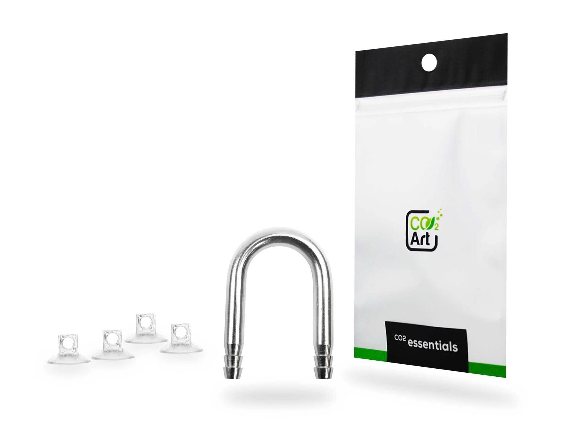 Co2Art SS-Series U-Bend Stainless Steel Tubing Connector + 4x Suction Cups