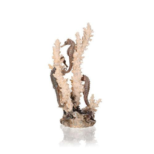 Seahorses on Coral Sculpture, medium natural | splashy fish