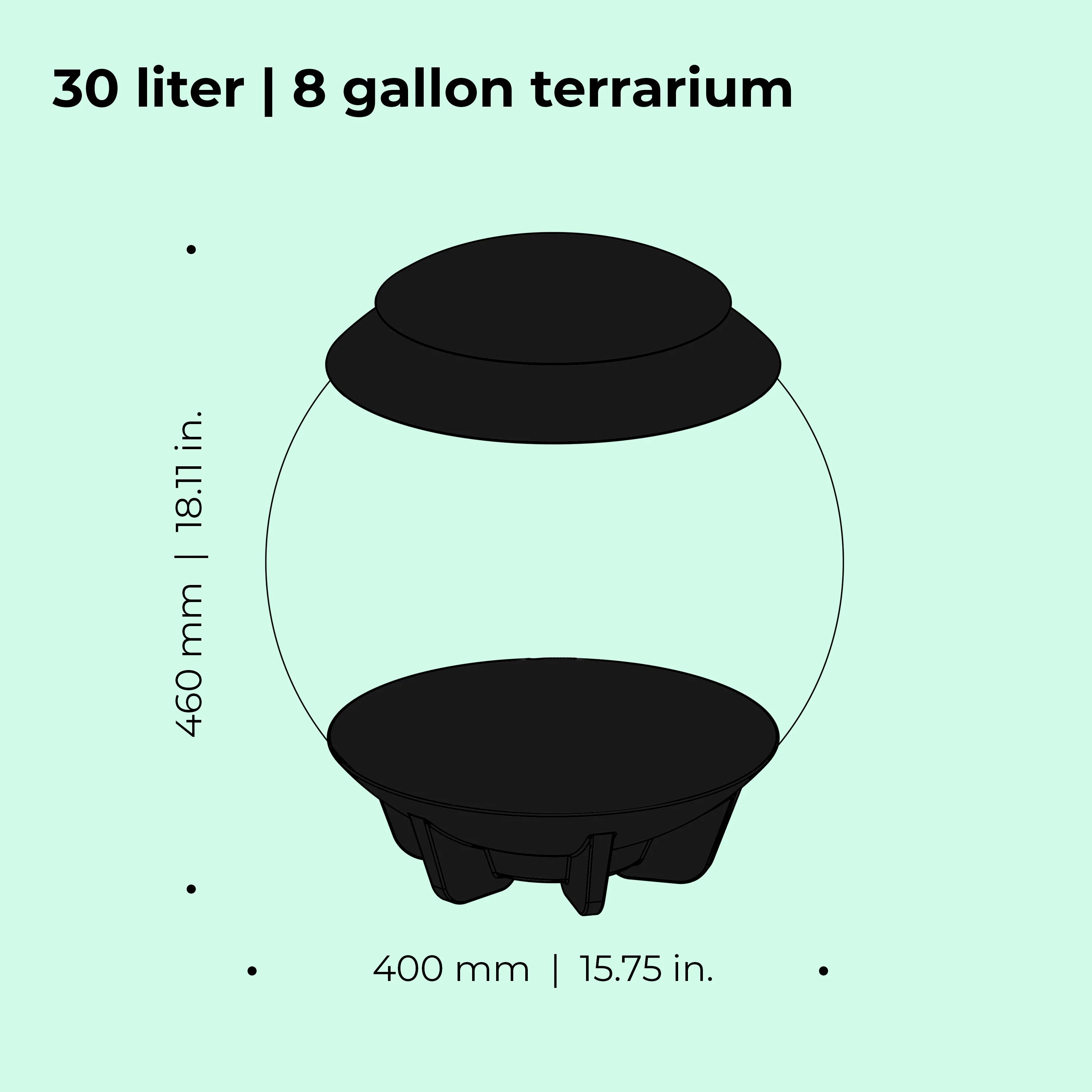 AIR 30 Terrarium | Splashy Fish | 8 gallon terrarium