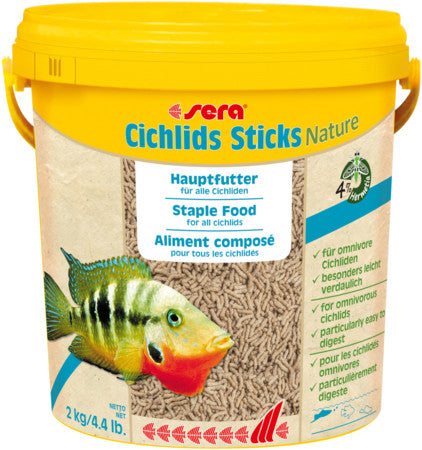 sera Cichlids Sticks Nature 10 l (4.4 lb. (2 kg)) |Splashy Fish