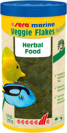 sera marine Veggie Flakes Nature  1.000 ml (7.4 oz. (210 g)) for sale |Splashy Fish