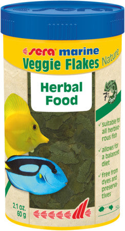 sera marine Veggie Flakes Nature  250 ml (2.1 oz. (60 g)) for sale |Splashy Fish