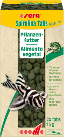 sera Spirulina Tabs Nature  24 tabs (0.5 oz. (15 g))	 for sale |Splashy Fish
