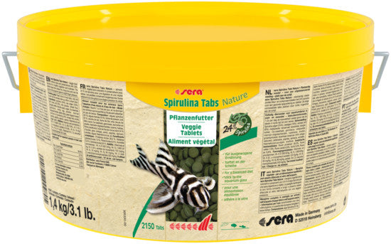 sera Spirulina Tabs Nature  2.200 ml (3.1 lb. (1,4 kg)) for sale |Splashy Fish