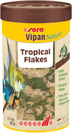 sera Vipan Nature Tropical Flakes  250 ml (2.1 oz. (60 g)) for sale |Splashy Fish