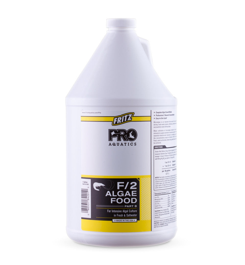 Fritz Pro Aquatics F/2 Algae Food part B 1 gallon for sale | Splashy Fish