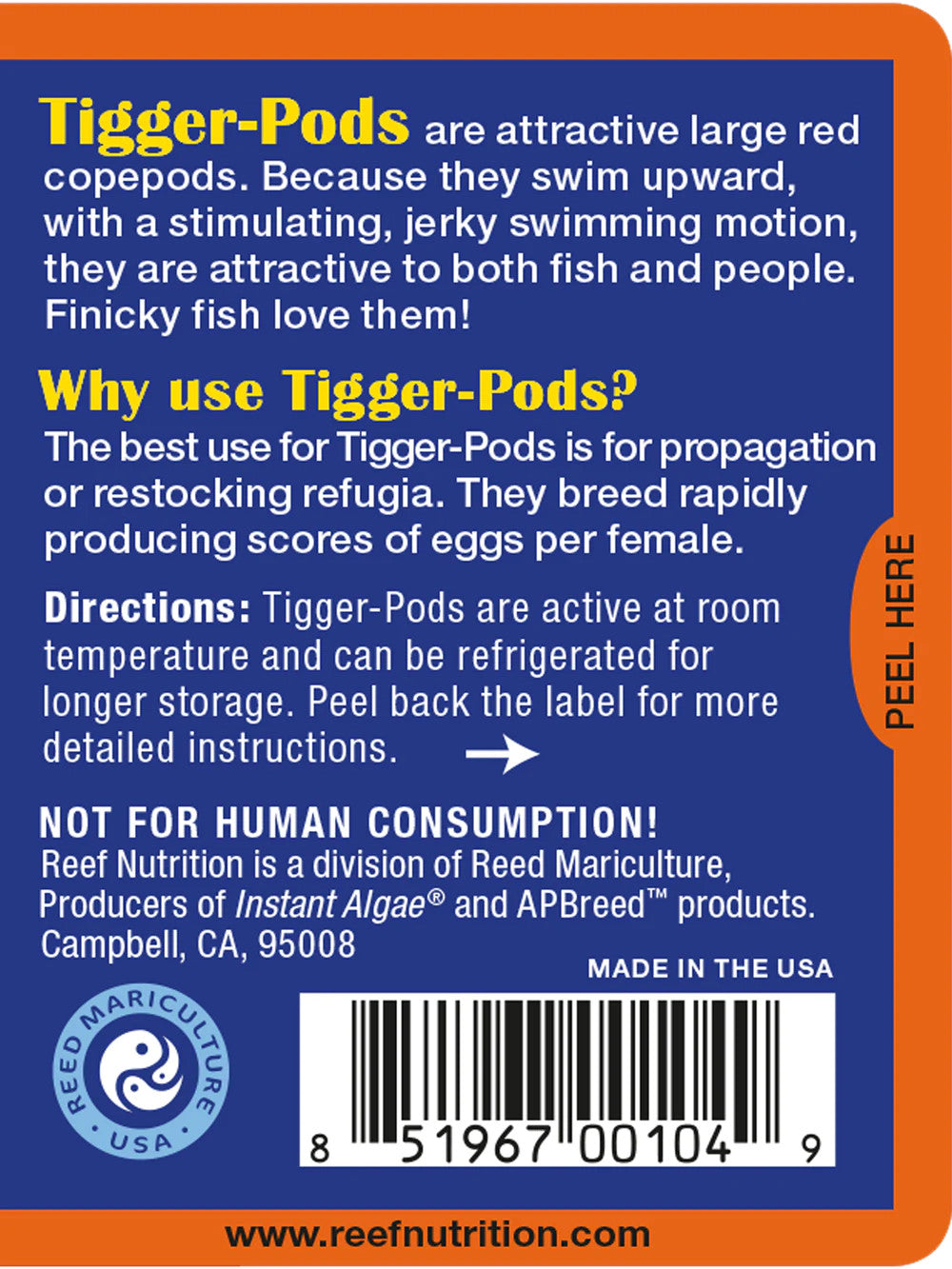 Reef Nutrition Tigger-Pods for sale | Splashy Fish