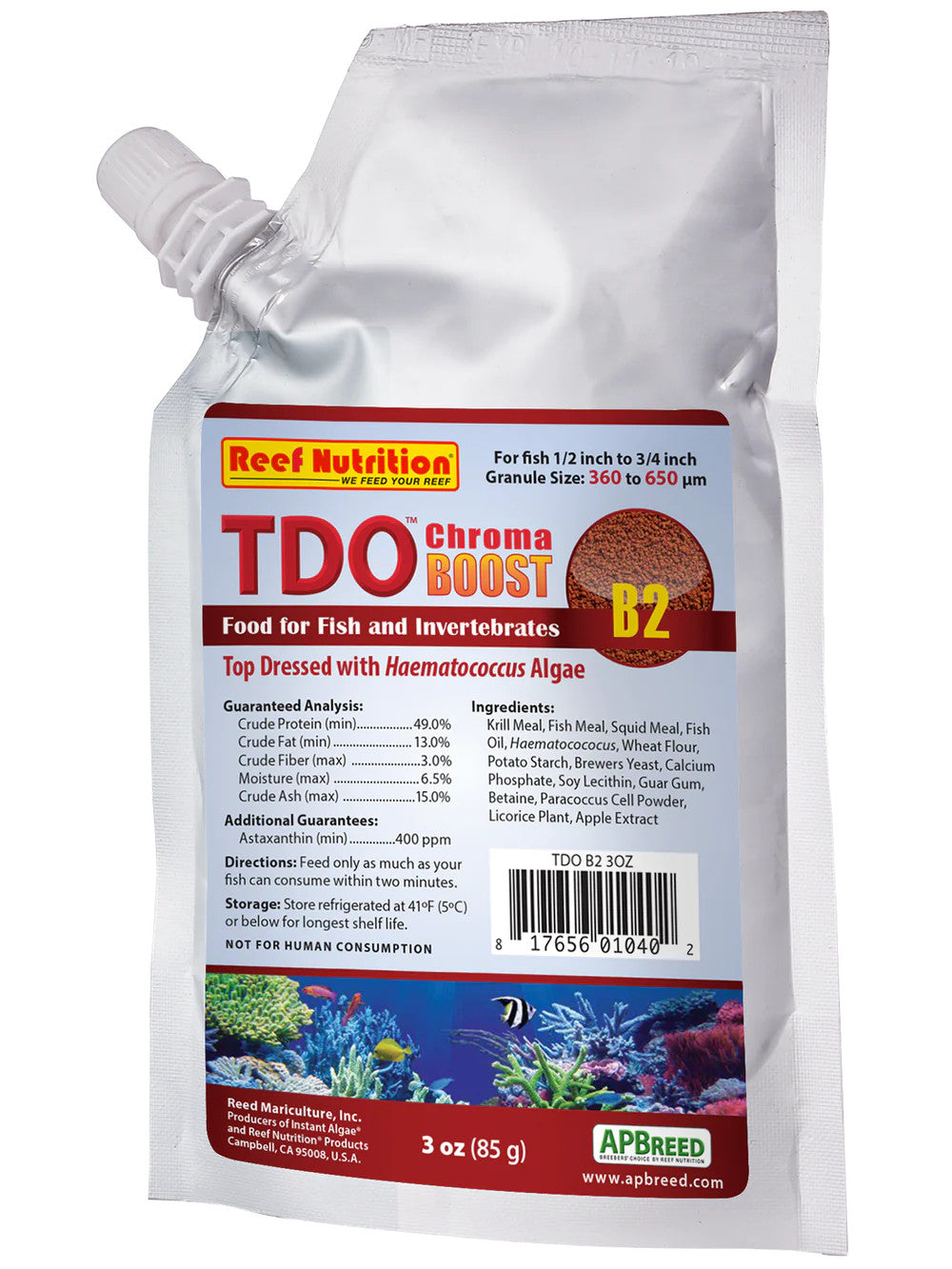 Reef Nutrition TDO Chroma BOOST B2 3oz For sale | Splashy Fish