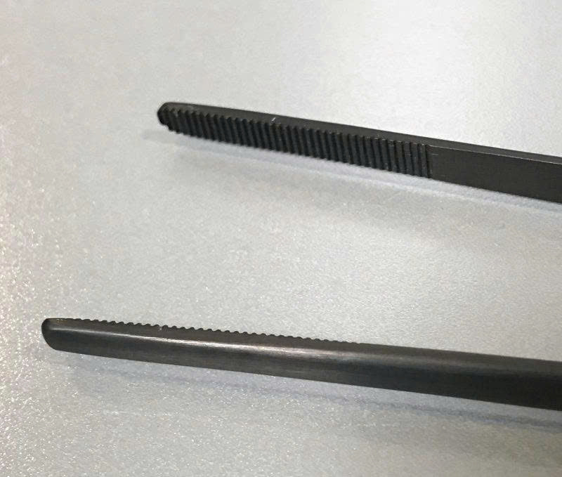 Grip Pinsette Tweezers – Black Oxide – 10″ for sale