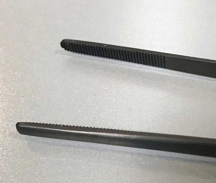 Grip Pinsette Tweezers – Black Oxide – 10″ for sale