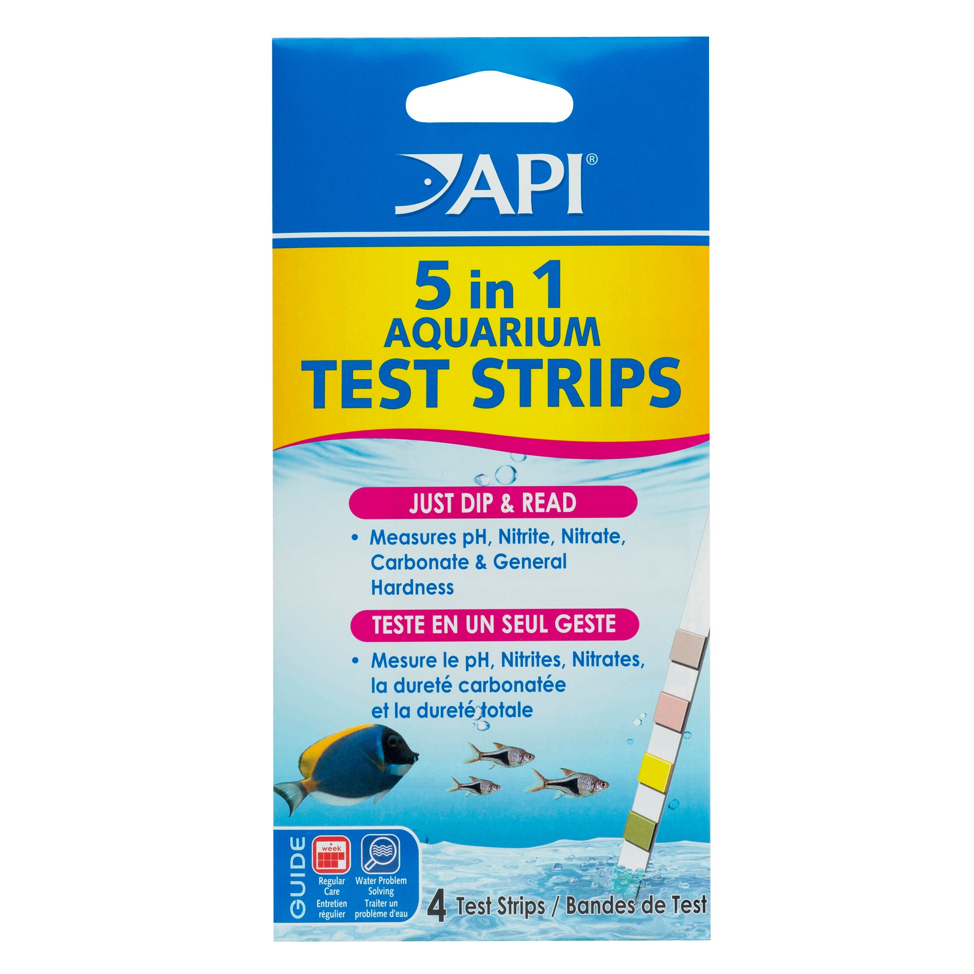 API Freshwater & Saltwater Test Strips | API 5-IN-1 TEST STRIPS