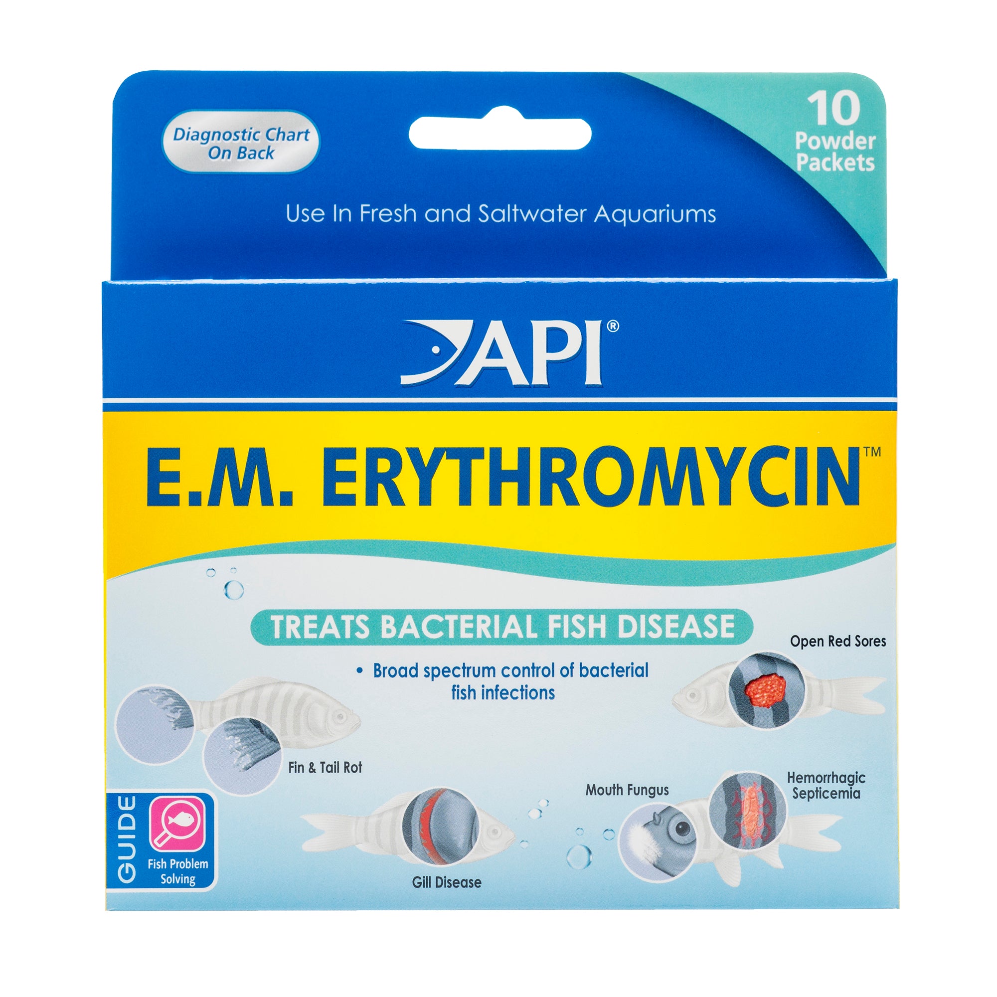API E.M. ERYTHROMYCIN For Sale | API Fishcare | how to use api em erythromycin | 